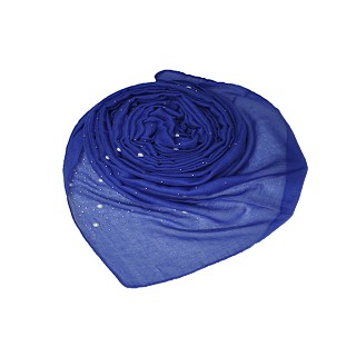 Rain drop hijab with big and small dew drop beats - Blue